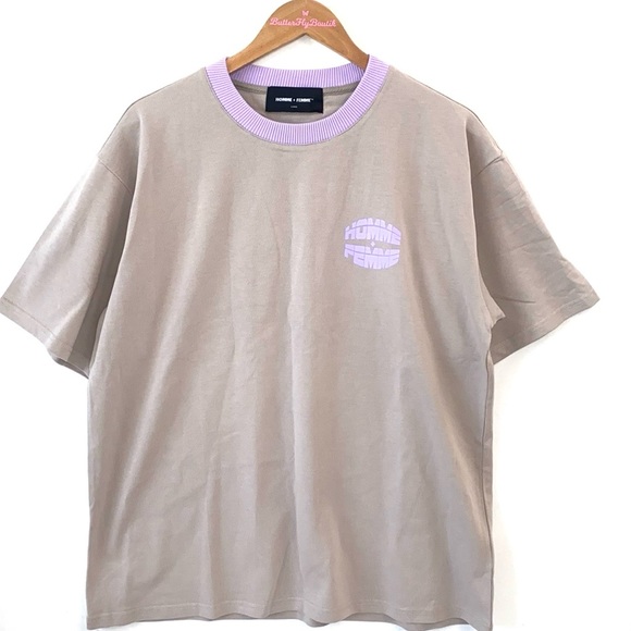 (A8) NEW Homme + Femme Crewneck Short Sleeve tee shirt, Size Large, NWOT - Picture 1 of 7